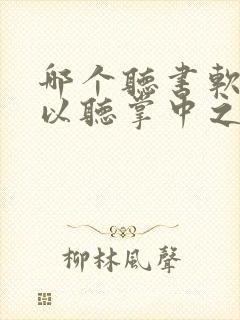 哪个听书软件可以听掌中之物封面