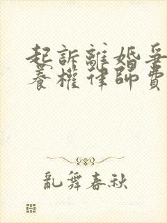 起诉离婚争夺抚养权律师费