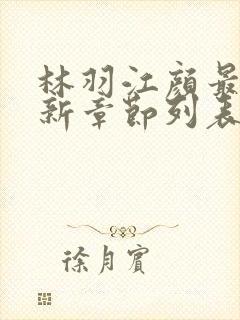 林羽江颜最快最新章节列表封面