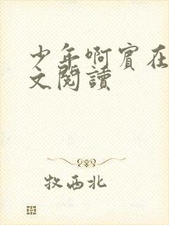 少年啊宾在线全文阅读