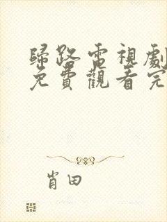 归路电视剧全集免费观看完整版高清封面