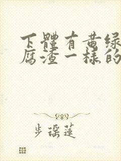 下体有黄绿色豆腐渣一样的东西封面