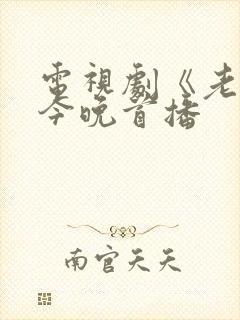 电视剧《老舅》今晚首播