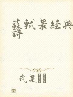 苏轼最经典十首诗封面