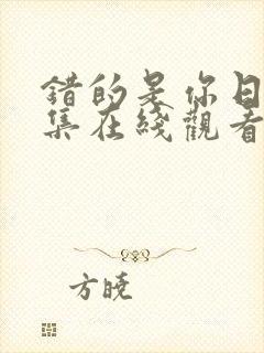 错的是你日剧全集在线观看