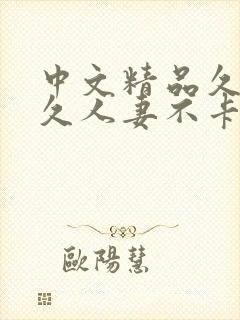 中文精品久久久久人妻不卡_97久久久