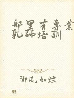 哪里有专业的催乳师培训