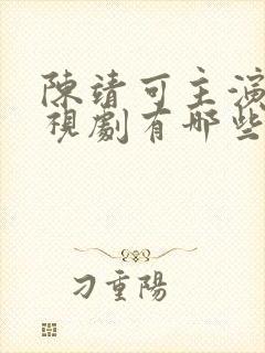 陈靖可主演的电视剧有哪些封面