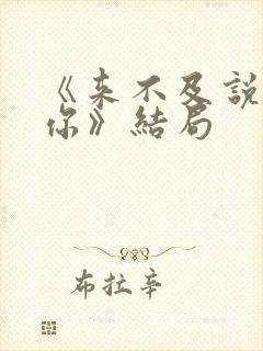 《来不及说我爱你》结局