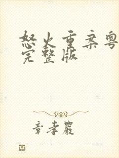 怒火重案粤语版完整版