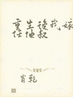 重生后我嫁给前任他叔封面