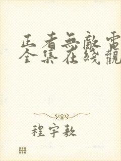 正者无敌电视剧全集在线观看