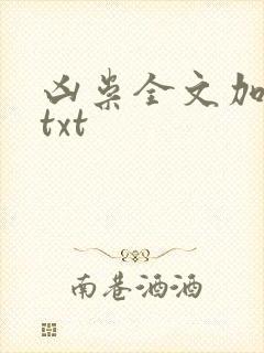 凶祟全文加番外txt