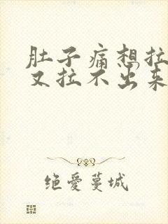 肚子痛想拉大便又拉不出来是什么原因