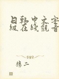 日韩中文字幕三级在线观看封面