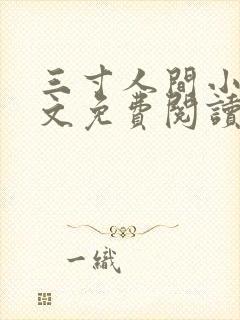 三寸人间小说全文免费阅读