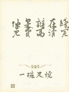 他是谁在线观看免费高清完整版