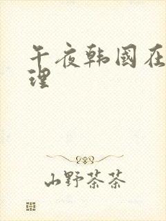 午夜韩国在线伦理封面