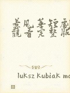 惹风华短剧免费观看完整版