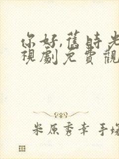 你好,旧时光电视剧免费观看