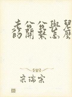 老公公与儿媳妇的关系怎么填