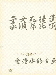 子女死后遗产继承顺序比例