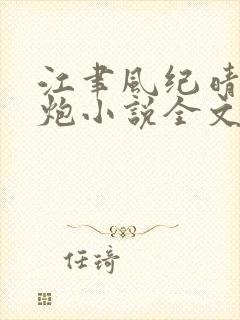 江聿风纪晴分手炮小说全文阅读封面