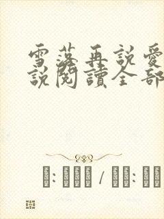 雪落再说爱你小说阅读全部封面