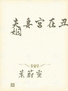 夫妻宫在丑的婚姻