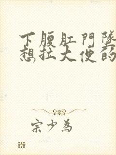 下腹肛门坠痛总想拉大便的感觉女性