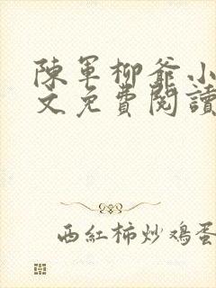 陈军柳爷小说全文免费阅读最新章节