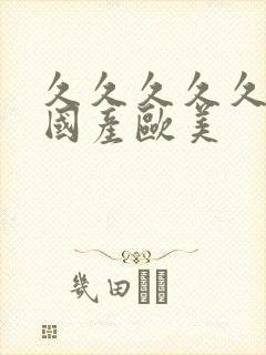 久久久久久精品国产欧美