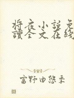 将夜小说免费阅读全文在线封面