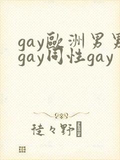 gay欧洲男男gay同性gay