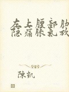 左上腹部肋骨下隐痛胀气放屁