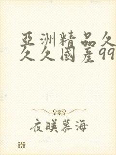 亚洲精品久久久久久国产99封面