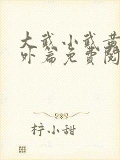 大武小武黄蓉番外篇免费阅读全文