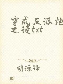 穿成反派炮灰攻之后txt