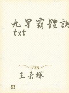 九星霸体诀下载 txt