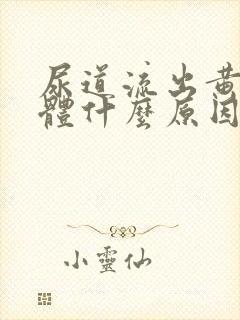 尿道流出黄色液体什么原因