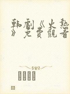 韩剧《火热追击》免费观看全集