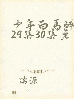 少年白马醉春风29集30集免费观看