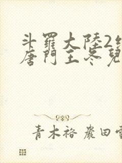 斗罗大陆2绝世唐门王冬儿的身份