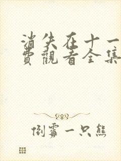 消失在十一层免费观看全集