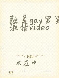 欧美gay男男激情video