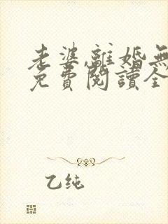 老婆,离婚无效免费阅读全文封面