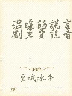 温暖的谎言电视剧免费观看全集