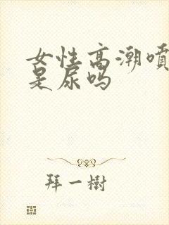 女性高潮喷的水是尿吗