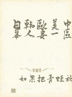 日韩欧美中文字幕人妻一区二区封面