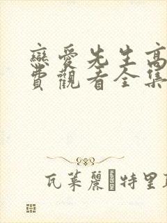 恋爱先生高清免费观看全集